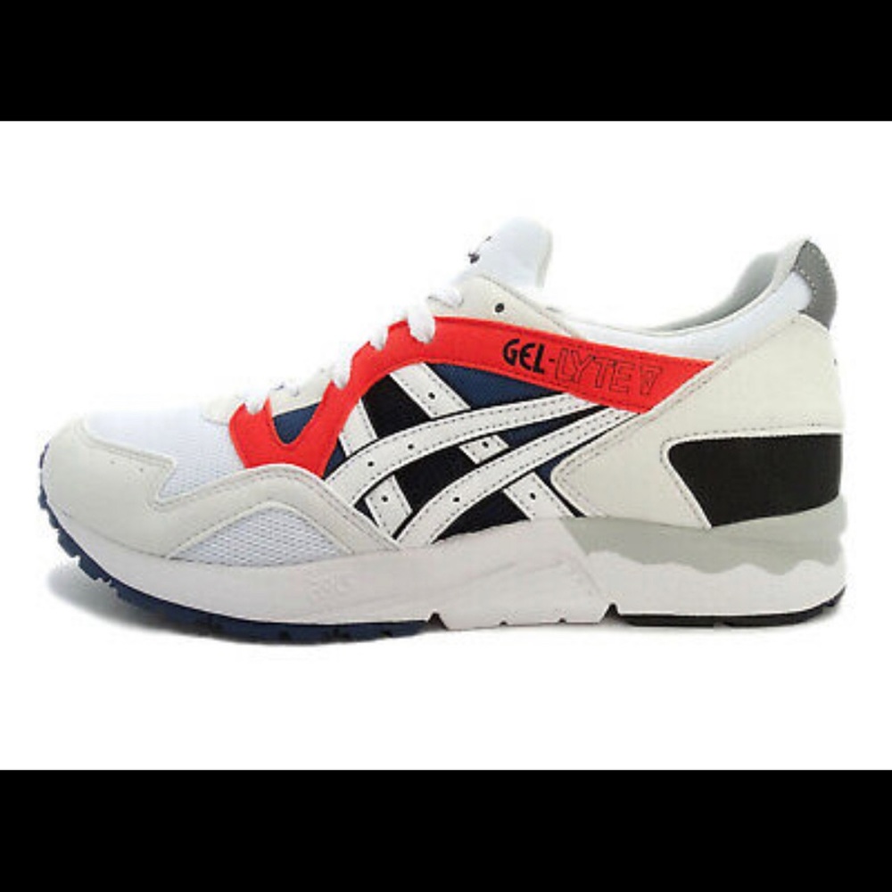 Asics Tiger GEL-Lyte V White/White-Solar Red